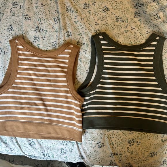 Aerie Offline Striped Longline Bralette Tanks - Picture 2 of 4
